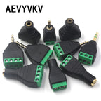 1-10PCS 3.5mm 2.5mm 2/3/4 Pole Male Plug / Female Socket To Screw Terminal Connector Mono/Stereo 1/8 Inch Headphone Audio Jack