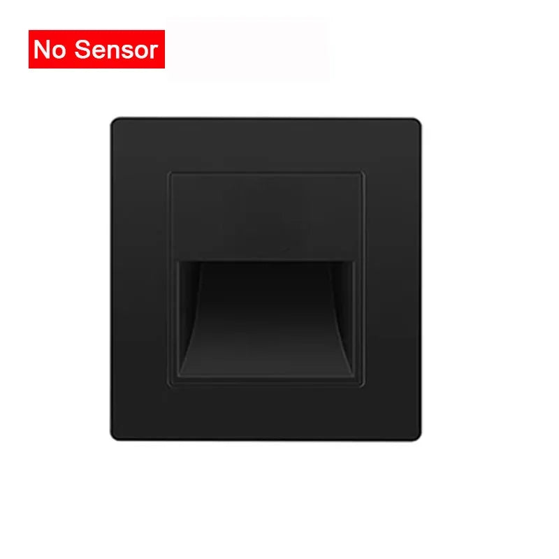 PIR Motion Detector Light Sensor LED Lights AC 110V-220V Recessed Staircase Bedroom Wall Lamp LED Night Light
