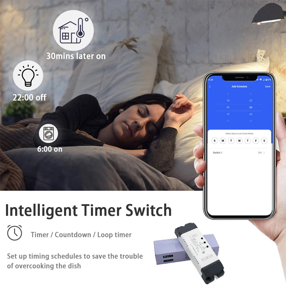 1/2/4CH EWeLink WIFI Smart Switch 7-32V 85-250V 220V Wireless Remote Control Relay Module For Garage Door Access Alexa Google