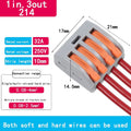 10pcs Quick Terminal Connector 212/213/214/215 Hard And Soft Wire Parallel Connector Connector Press The Wire Terminal PCT
