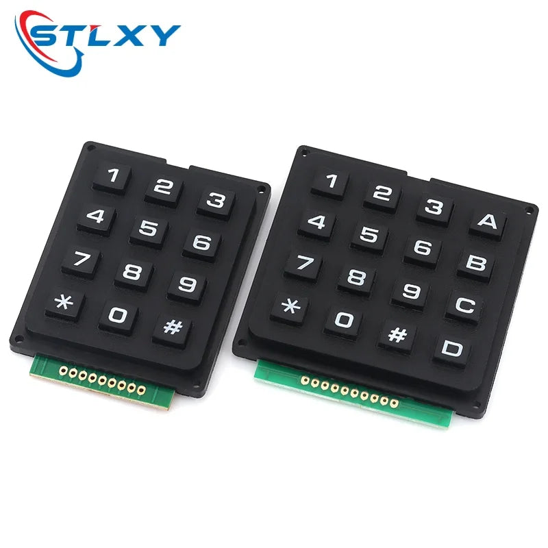 3*4 4*4 Matrix Switch Keyboard Keypad Array Module ABS Plastic Keys 4x4 3x4 12 16 Key Button Membrane Switch DIY Kit forArduino