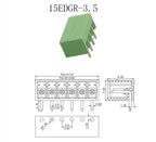 5Pair 15EDG KF2EDG 2.54mm 3.5mm 3.81mm 5.08mm PCB Screw Terminal Block 2-12Pin Male Plug Female Socket Pin Header Wire Connector