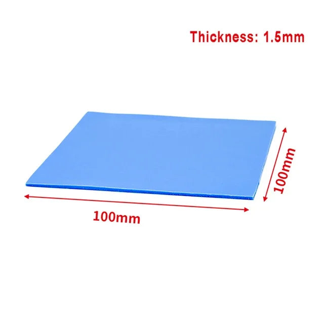 6.0W/mK Thermal Pad 100*100 For GPU CPU Heatsink Cooling Conductive Silicone Pad PC Fan Heat Sink High Quality Thermal Pads