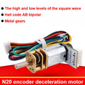 N20 Mini Micro Metal Gear Motor DC 3/6/12V Encoder Gear Motor 19-3000RPM Slow Speed Reduction Gear Reducer Motor Geared Motors