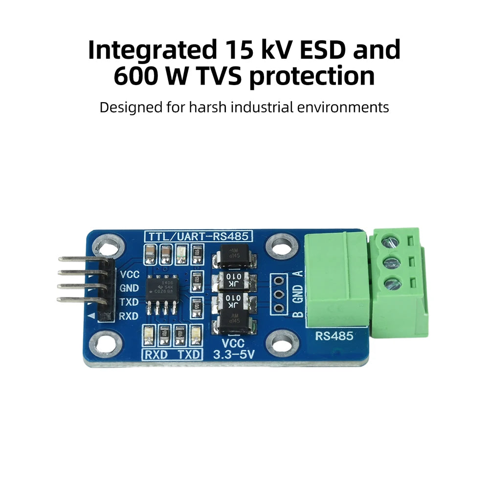 DC 3.3V-5V TTL to RS485 Module UART Level Converter Automatic Flow Control for MCU Serial Communication