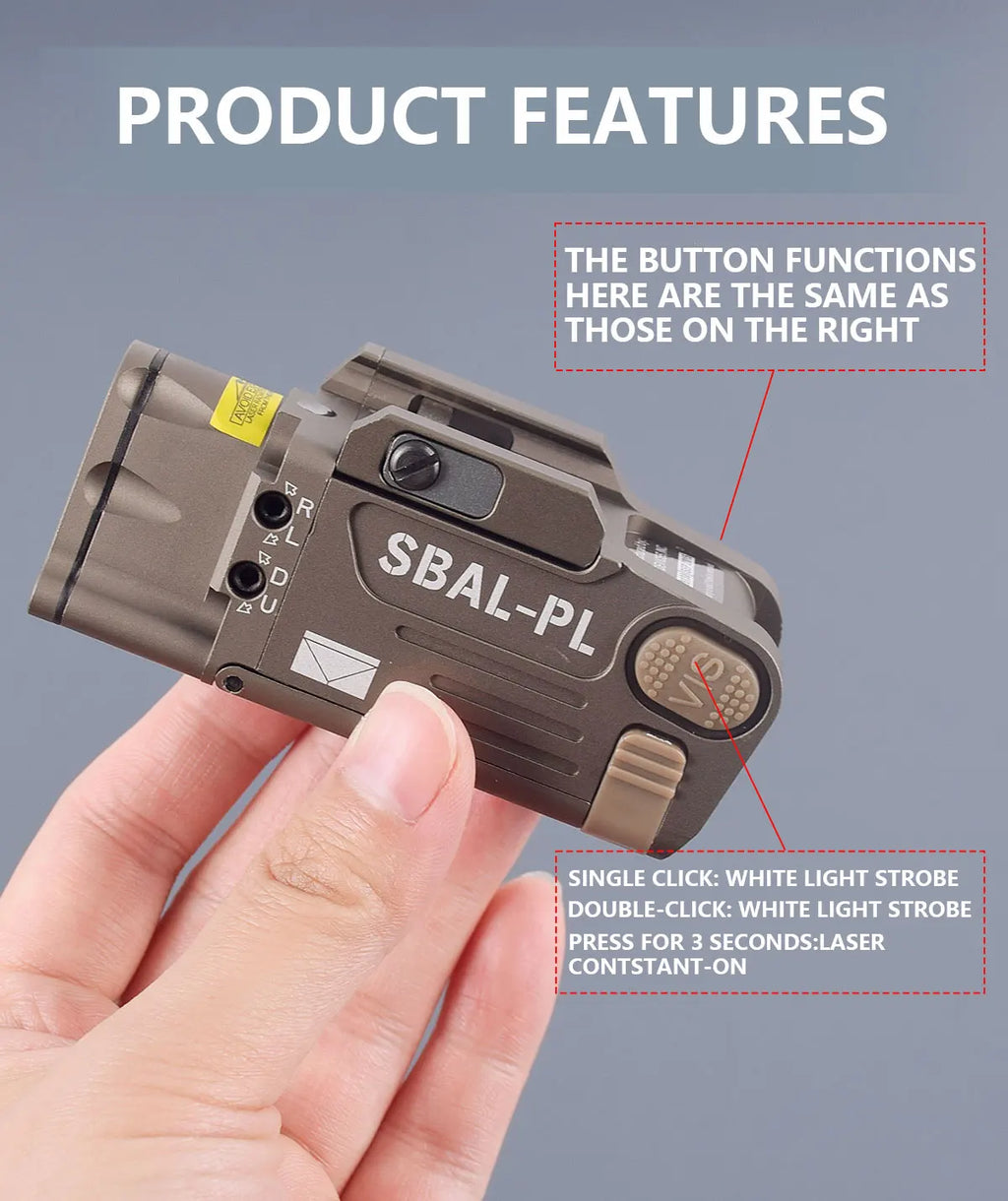 SBAL-PL DBAL-PL CQBL-1 Laser IR/Red/Green Dot Laser Indicator Momentary Constant Quick Open Scout Light Connect Mount For 20MM