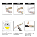 SK6812 4 in 1 RGBW Led Strip Light Similar WS2812B Individual Addressable RGBWW Led Lights 30 60 144Leds/m IP30 65 67 DC5V