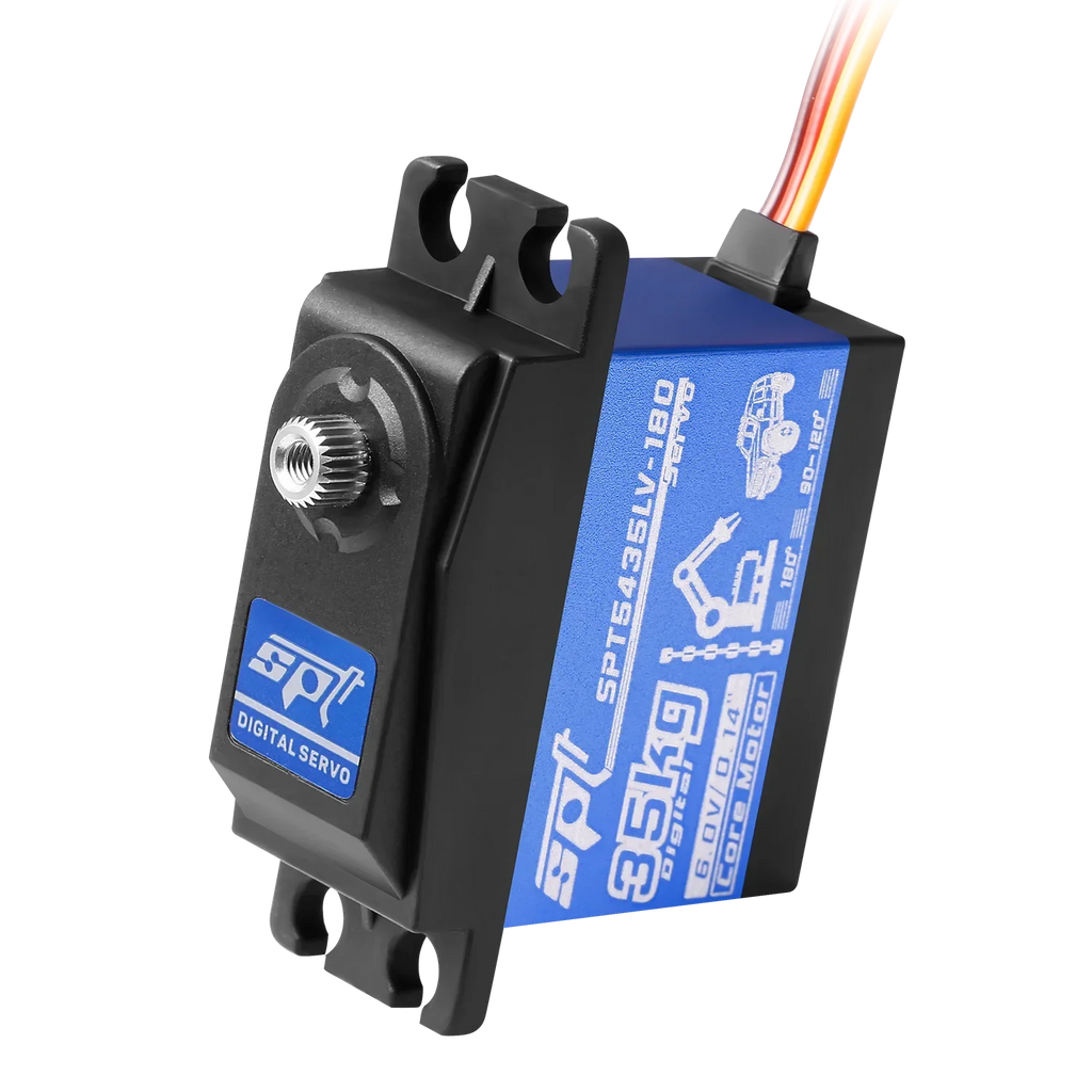 SPT 25KG 35KG Digital RC Servo Large Torque 180° 360° Metal Gear Waterproof Motor for RC Crawler Car SCX10 TRX4 Drift Robot