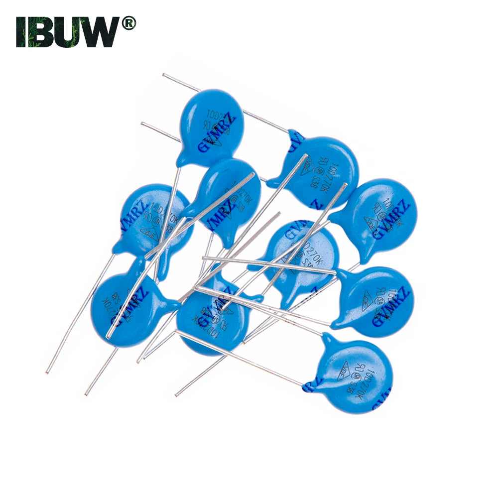120PCS 12Values Varistor Resistor Kit 5D471K 7D471K etc. DIP Package for Surge Protection Projects