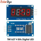 TM1637 4 Bits Digital LED Display Module For 7 Segment 0.36Inch Clock RED Anode Tube Four Serial Driver Board Pack