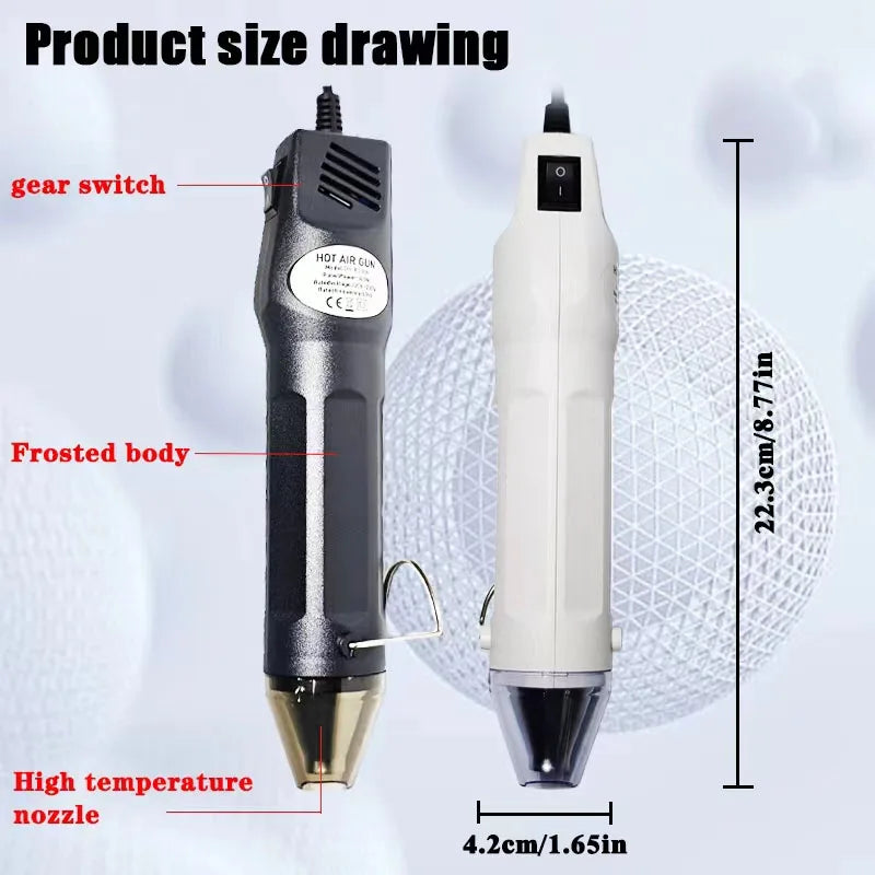 300W NEW 220V Hot Air Gun Soldering Temperature Blower Gun DIY Crafts Electric Power Hot Dryer Mini Heat Gun With terminal