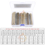 1/8W 1/4W 1/2W 1W 2W 3W 5W  5% 0 Ohm-10m ohm Carbon Film Resistor Assorted Kit With box 1K 2K 5.1K 10K 47K 100K 220K 470K 3M 10M