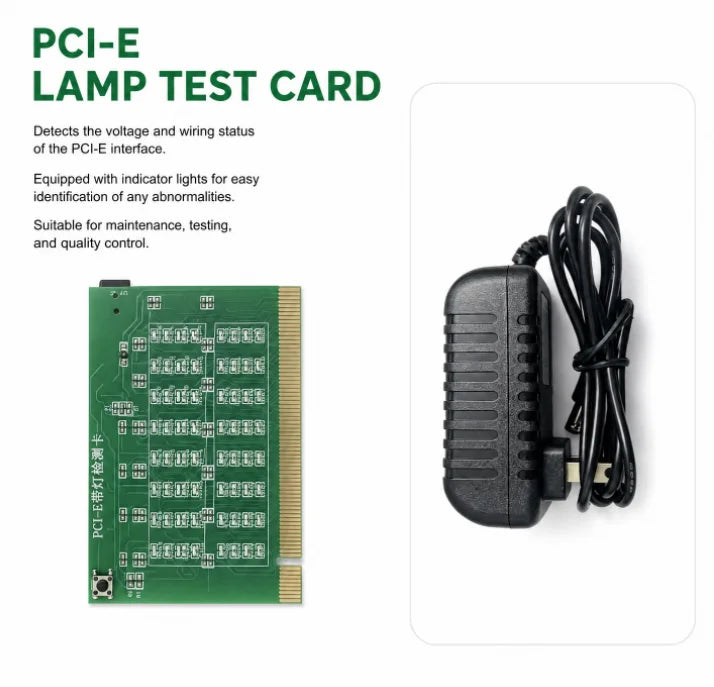 PCI-E 16X PCI Express Slot Tester Card for Motherboard,PCI-E Light Tester,Detect South Bridge Short Circuit & Open Circuit Fault