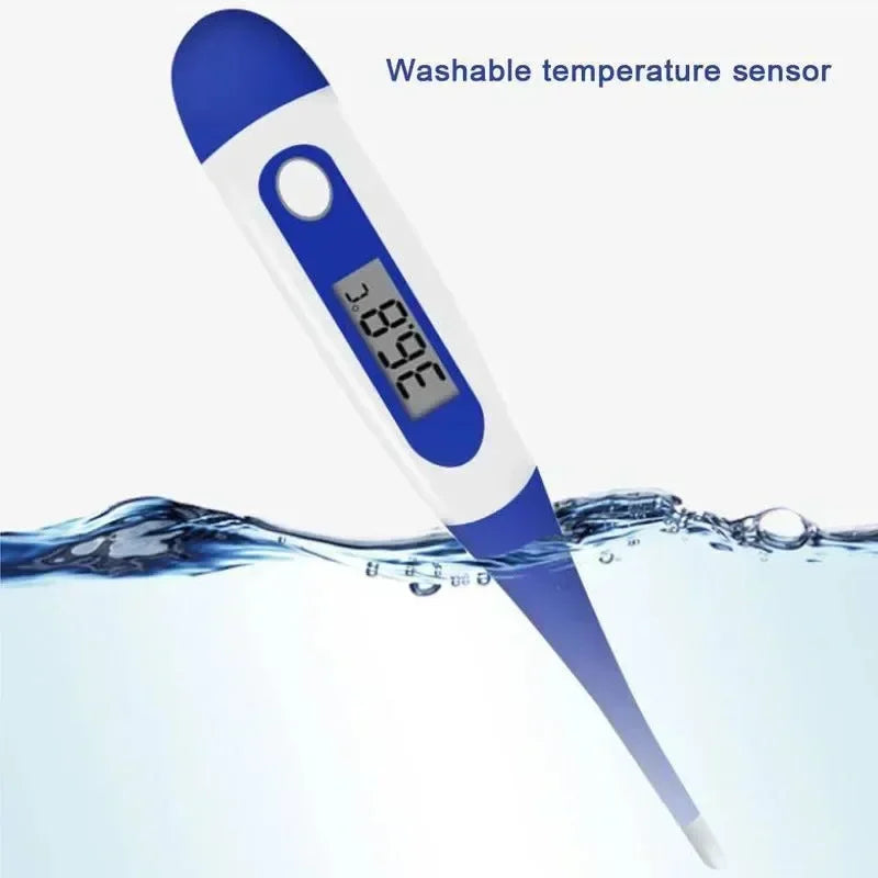 Professional Animal Digital Thermometer with Soft Probe Blue Digital Pet Dog Cat Veterinary Thermometer Waterproof Equipment