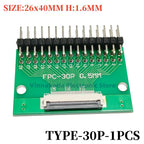 1PCS FFC/FPC Conversion Board 0.5mm Pitch Connector 2.54MM Double Row Bending Pins 4/10/12/14/15/16/18/22/24/26/30/34/40/50/60P