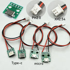 Type-c PCB With Cabel Converter Adapter Micro USB To DIP Female Connector Breakout Board Charging Cable Soldering Board Socket