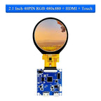 2.1 Inch TFT LED Display Module Round Screen HD IPS 480*480 SPI RGB Interface MIPI HDMI Driver ST7701S Capacitive Touch Screen