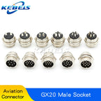 1set GX20 aviation plug and socket connector GX20-2/3/4/5/6/7/8/9/10/12 core connector connector 20mm