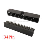 10-50Pcs DC3 IDC JTAG Socket 6-50Pin Male Header Connector 2.54mm Pitch Straight Needle DC3 ISP Double-spaced 2*6-50P DC3 Header