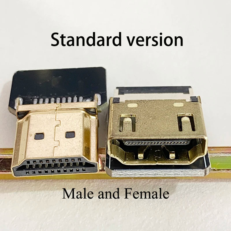 1PCS Ribbon FPV HDMI-Compatible Connector Flexible Flat Cable Raspberry Pi 4 Micro HDMI to HDMI/Mini HDMI Female 90 Degree FFC