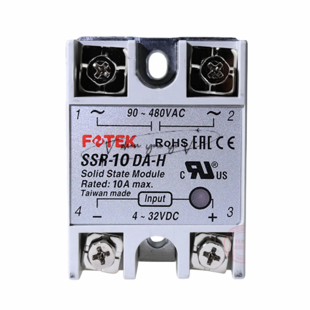 100%New Original For FOTEK single-phase solid-state relay SSR-40AA /10DD/40VA/20DA SSR 10/20/40/50/75 AA/DD/VA/DA HS-50H ES-50K
