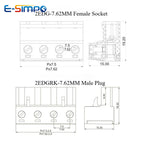 5/10PCS 7.62MM Large spacing 2EDG 2EDGRK 2-16P Welding free Docking Aerial Plug-in Terminal Block PCB Termianl Connector