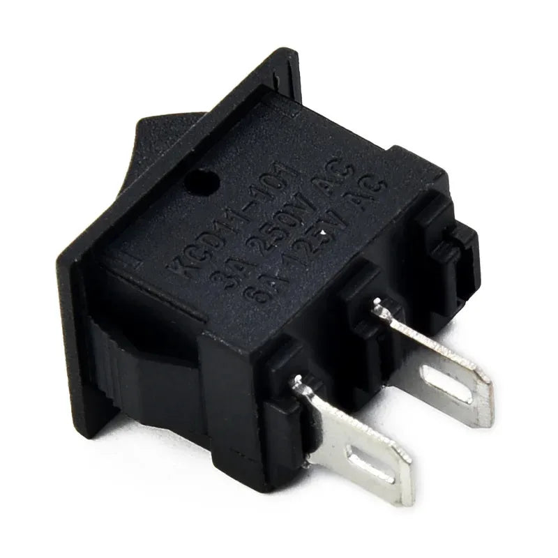 10 Pcs Auto Car Truck Boat Round Rocker 250V 3A 2-Pin ON/OFF Toggle SPST Switches Rocker Switch 10x15mm