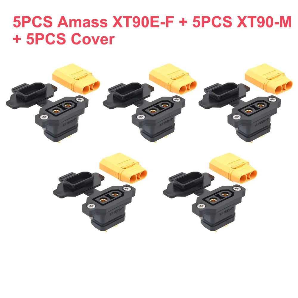 Amass XT90E-F Battery Connector XT90E Female Plug Gold-plated / XT90 Male Connector Adapter For DIY Spare Part Toys Model