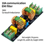 2A 4A 10A 18A EMI Power Filter Module High Efficiency DC Power Supply Filter DIY Audio Secondary Common Mode EMI Power Filter