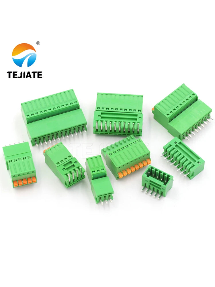 1Pairs 15EDG 2.54 mm KF2EDG PCB Screw Terminal Block Connector Right Angle/ Straight Needle Plug Pin Header Socket 2-12 Pin
