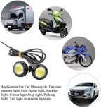 2/10 PCS 18MM COB LED Car Eagle Eye Light 12V DRL Daytime Running  Backup Marker Parking Signal Fog Lights Waterproof Red Yellow