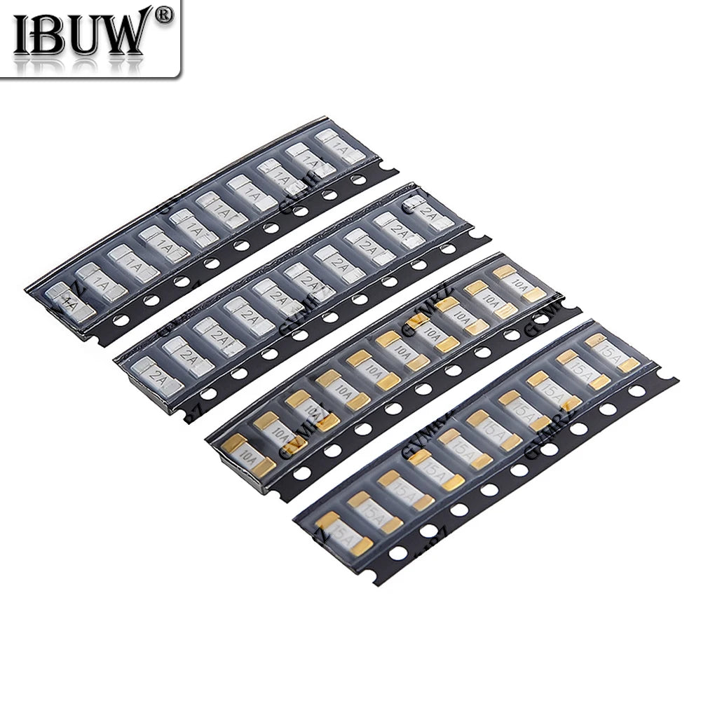 10PCS 5A 6.3A 10A 12A 0.5A 0.75A 3A 4A 1808 SMD Fuse Fast Acting Surface Mount Fuses 500MA 750MA for PCB Circuit Protection 15A