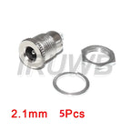 5PCS DC-099 Open Hole 11MM 5.5*2.1 5.5*2.5 DC099 5.5 mm x 2.1mm DC Power Jack Socket Female Panel Mount Connector Metal