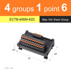 ENMG Spring terminals Save Wiring Split Terminal Block ECTB 10A Power Splitter PLC Terminal Block One to One One One to One10~64