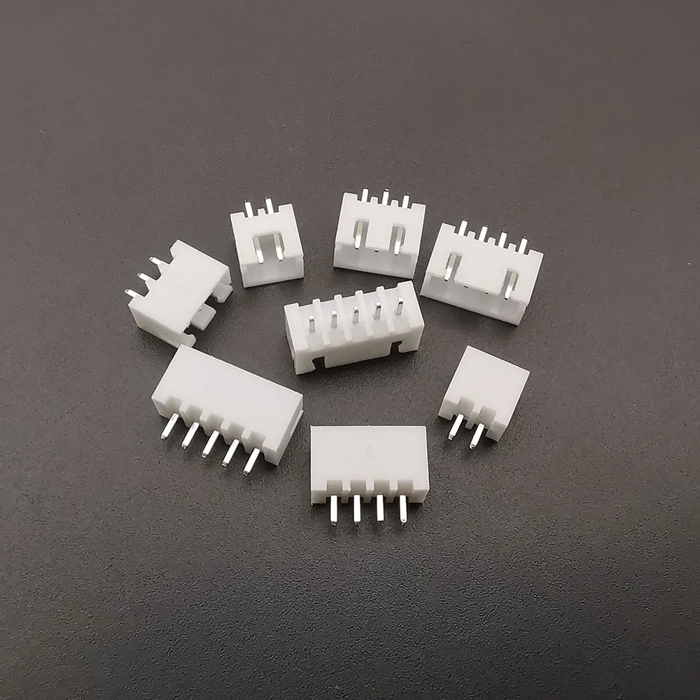 White JST XH2.54 Terminal Kit XH 2.54mm Pitch 2/3/4/5 Pin Male Plug and Female Socket Plastic Housing Shell Header Connector