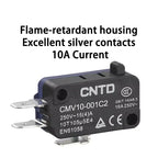 Micro Limit Switch CNTD CMV10‑051C CMV10‑051C2 Hinge Short Roller Lever 10A 250VAC 1NO1NC Plastic Housing Travel Switch for Indu