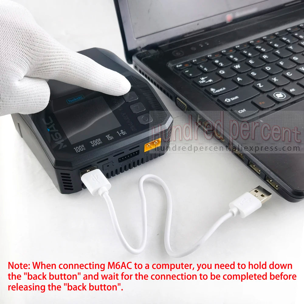 ToolkitRC M6AC Smart Lipo Battery Charger Discharger AC 120W DC300W MAX30A for 1-6S Battery FPV Model Spare Part LiHV LIFE LILON