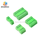 2 Sets 15EDGRK 3.81mm Pitch Right Angle Screw Terminal Block Connector, PCB Plug & Pin Header Socket (2-12 Pin)