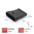 20/50/100Sets 1.5 Series AMP Automobile Connectors 1/2/3/4/5/6 Pin Super Seal Waterproof  Electrical Wire Connector PA66 Nylon