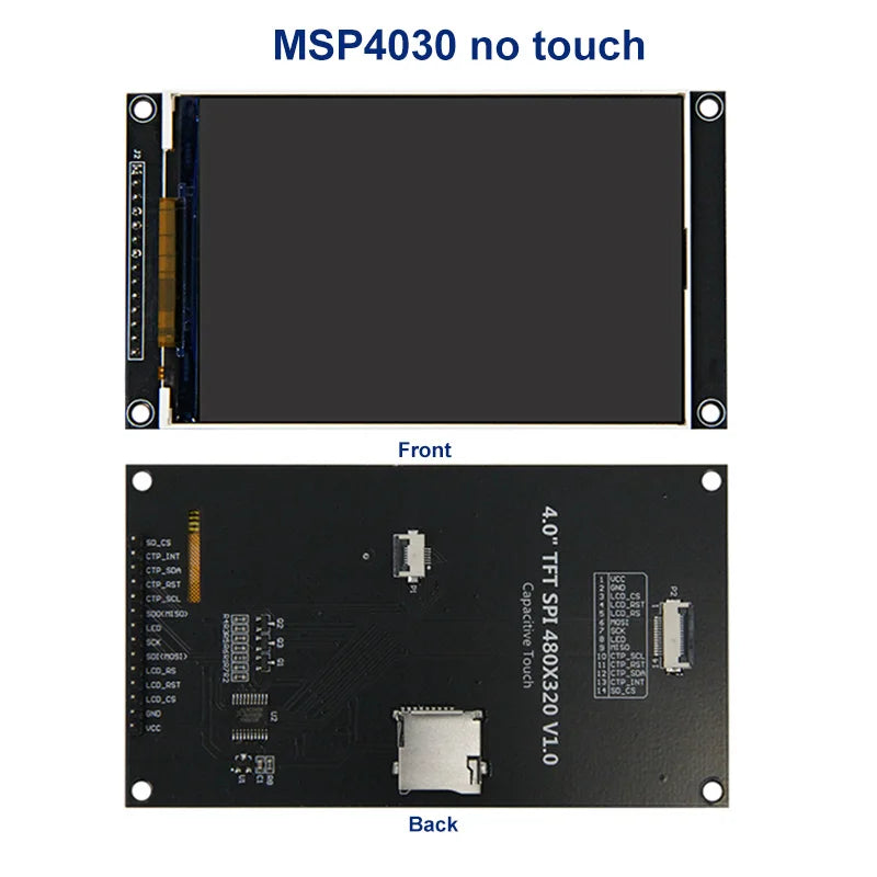 4.0 Inch 320X480 SPI TFT LCD Module ESP32 Display ST7796 TN Capacitive Touch LCD Screen for Arduino/Mega2560/C51/STM32//ESP32