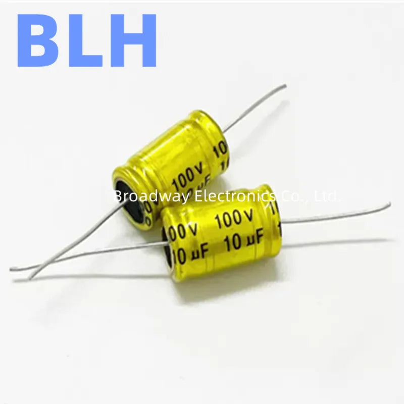 2PCS Audio frequency electrolytic capacitor axial horizontal NP 100V 22UF 33UF 47UF 68UF 100UF 10X16MM 10X18MM 10X20MM 13X25MM