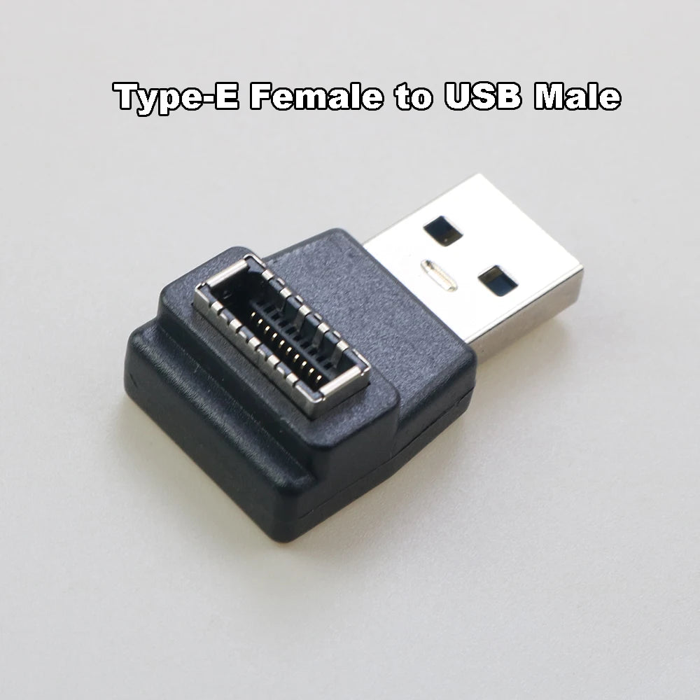 USB 3.1 Front Panel Header Female Type-E to Male Extension Adapter angle Type-E to Type-A Type-C USB C Motherboard Data Adapter
