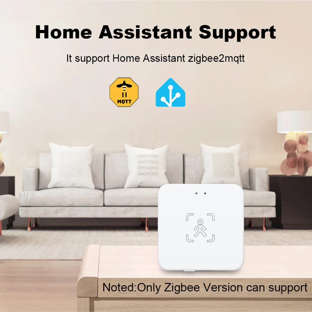 Haozee 24G Zigbee/Wifi Human Presence Detector Smart Human Body PIR Sensor Radar Detector Motion Sensors Support Home Assistant