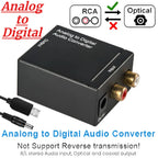 Analog to Digital Audio Converter L/R RCA to Digital Toslink Coaxial Audio Adapter For PS4 HDTV DVD Amplifier Soundbar Speaker