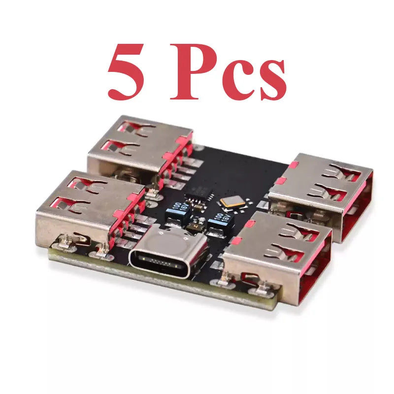 1~50Pcs XL334P4 Type C USB 2.0 4 Port Hub Expansion Module 1 To 4 USB Splitter Mini PCB Board High Speed USB Expansion Hub