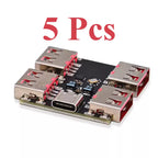 1~50Pcs XL334P4 Type C USB 2.0 4 Port Hub Expansion Module 1 To 4 USB Splitter Mini PCB Board High Speed USB Expansion Hub