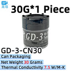 GD-3 Thermal Paste Performance 1/3/7/15/30g Gray 7.5W/m-k For CPU GPU Heat Sink Cooling Cooler Grease Compound Silicone CN SY BB