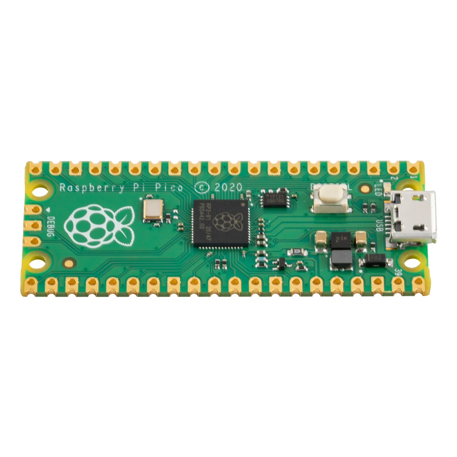 Official Raspberry Pi Pico Board RP2040 Dual-Core 264KB ARM Low-Power Microcomputers High-Performance Cortex-M0+ Processor