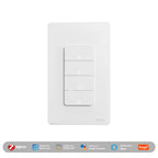MOES Tuya ZigBee US Smart Light Switch Push Button Wall Switch Neutral Wire/No Neutral Wire Required Work With Alexa Google Home