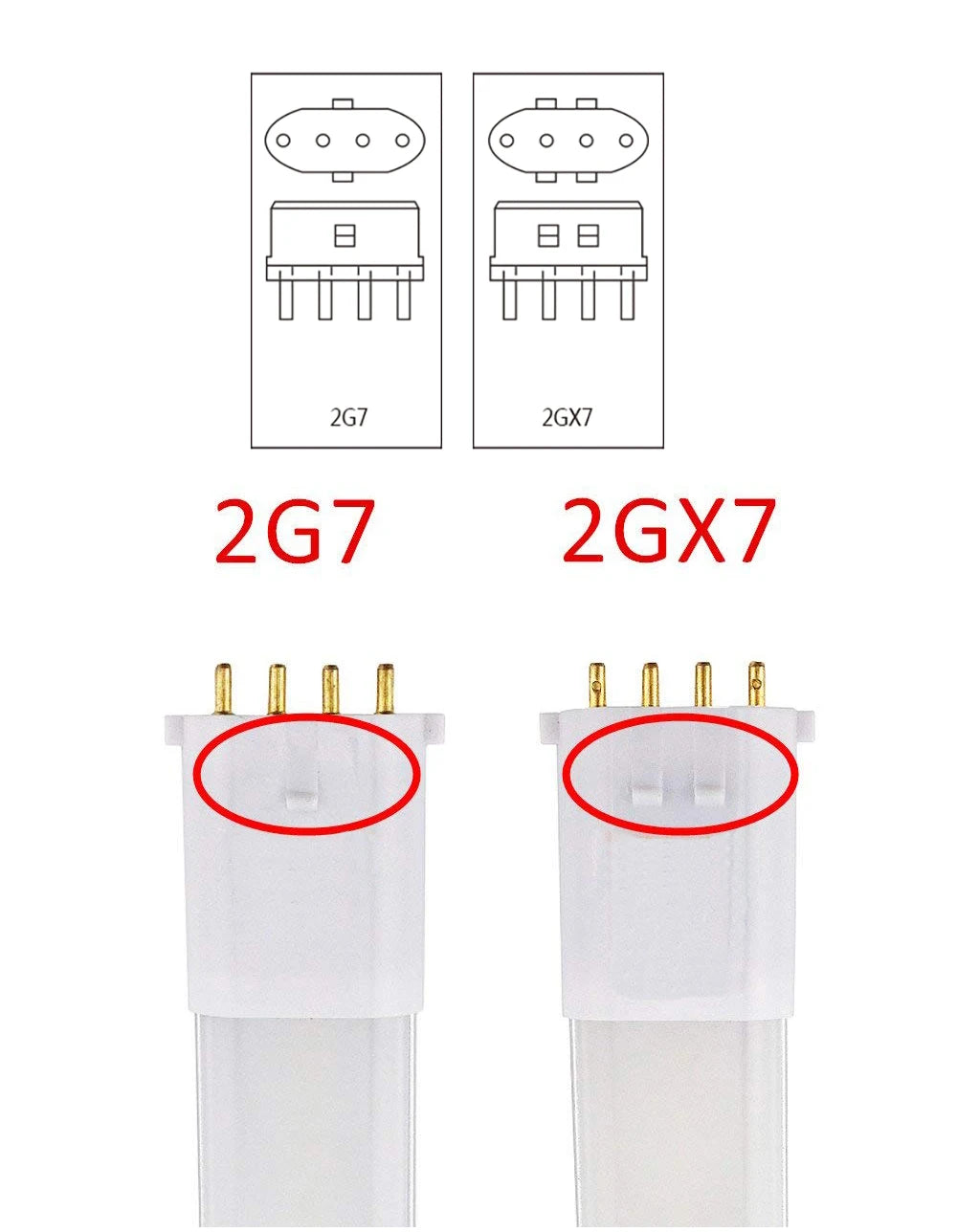 2G7 4W/120mm 6W/152mm 7W/165mm 10W/220mm 4P Table Desk Read Bar Tube Light Indoor Horizontal Plug LED Bulb Replace 15W20W25W CFL